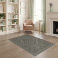 thumbnail image 1 of ODIKA 4'x6' Washable Area Rug Pet Friendly, Non-Shedding Entry Neutral Grey Palette Balanced Detailing Entryway Front for Bedroom, Reading Nook, 1 of 7