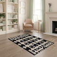 thumbnail image 1 of ODIKA 4'x6' Washable Area Rug Pet Friendly, Non-Shedding Geometric Contemporary Interlocking Arch Abstract Mid Century for Bedroom, Reading Nook, 1 of 7