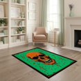 thumbnail image 1 of ODIKA 4'x6' Washable Area Rug Pet Friendly, Non-Shedding Goth Skull Punk Halloween Web Scroll Spooky Pastel Cartoon Whimsical for Bedroom, Reading Nook, 1 of 7