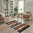 thumbnail image 1 of ODIKA 4'x6' Washable Area Rug Pet Friendly, Non-Shedding Halloween Door Striped Pumpkin Cluster Farmhouse Fall Spotted Doormat for Bedroom, Reading Nook, 1 of 7