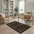 thumbnail image 1 of ODIKA 4'x6' Washable Area Rug Pet Friendly, Non-Shedding Plaid Tartan Checkerboard Design With Bold Striped Frame Buffalo Flowing Dynamic for Bedroom, Reading Nook, 1 of 7