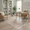 thumbnail image 1 of ODIKA 4'x6' Washable Area Rug Pet Friendly, Non-Shedding Playroom Blush Peach Airy Repeating Border Pink Dorm Boho Girly for Bedroom, Reading Nook, 1 of 7