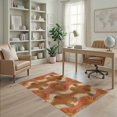 thumbnail image 1 of ODIKA 4'x6' Washable Area Rug Pet Friendly, Non-Shedding Sunset Retro Vinyl Phonograph Disc Colored Border Print Record for Bedroom, Reading Nook, 1 of 7