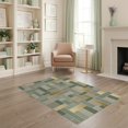thumbnail image 1 of ODIKA 4'x6' Washable Area Rug Pet Friendly, Non-Shedding That Over Abstract Grid Featuring Balanced Motifs Carpeta Para for Bedroom, Reading Nook, 1 of 7