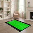 thumbnail image 1 of ODIKA 4'x6' Washable Area Rug Soccer Field Mosaic Grid Bold Stadium Frame Aglity Theme Decorations for Dorm Room, Small Living Stain Resistant Low Profile, Easy Care, 1 of 7