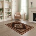 thumbnail image 1 of ODIKA 4'x6' Washable Area Rug Spotted Geometric Border Fabric Table Bathroom Long Placemat Cow Refined for Bedroom, Reading Nook, Pet Friendly & Non-Shedding, 1 of 7