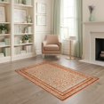 thumbnail image 1 of ODIKA 4'x6' Washable Area Rug Stain Resistant, Low Pile, Easy Care Geometric Vintage Mosaic Distressed Interlocking Motif Mid Century for Dorm Room, Small Living, 1 of 7