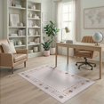 thumbnail image 1 of ODIKA 4'x6' Washable Area Rug Stain Resistant, Low Pile, Easy Care Pink Mini Plaid Throw Motifs Feline Inspired Tapete Rosa Dorm for Room, Small Living, 1 of 7