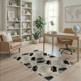 thumbnail image 1 of ODIKA 4'x6' Washable Area Rug Style Minimalist Lines With Scattered Modern Brush Motif Abstract Geometry for Home Office, Under Desk, Non-Slip Chair-Friendly, Flatwoven, 1 of 7