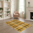 thumbnail image 1 of ODIKA 4'x6' Yellow Vibrant Classic Tartan Design Washable Area Rug Elegant Plaid with Timeless Appeal for Any Decor for Home Office, Under Desk, Non-Slip Chair-Friendly, Flatwoven, 1 of 7