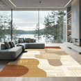 thumbnail image 1 of ODIKA 4'x6' Machine Washable Non-Slip Area Rug, Abstract Beige High Traffic Rug, Beige, 1047900, 1 of 7