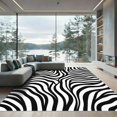 thumbnail image 1 of ODIKA 4'x6' Machine Washable Non-Slip Area Rug, Abstract Black High Traffic Rug, Black, 1100405, 1 of 7