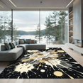 thumbnail image 1 of ODIKA 4'x6' Machine Washable Non-Slip Area Rug, Abstract Black High Traffic Rug, Black, 981474, 1 of 7