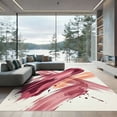 thumbnail image 1 of ODIKA 4'x6' Machine Washable Non-Slip Area Rug, Abstract Burgundy High Traffic Rug, Pink, 1173436, 1 of 7