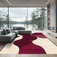 thumbnail image 1 of ODIKA 4'x6' Machine Washable Non-Slip Area Rug, Abstract Burgundy High Traffic Rug, Red, 1078121, 1 of 7