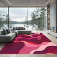thumbnail image 1 of ODIKA 4'x6' Machine Washable Non-Slip Area Rug, Abstract Burgundy High Traffic Rug, Red, 1097428, 1 of 7