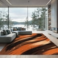 thumbnail image 1 of ODIKA 4'x6' Machine Washable Non-Slip Area Rug, Abstract Burnt Orange High Traffic Rug, Orange, 988842, 1 of 7