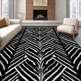 thumbnail image 1 of ODIKA 4'x6' Machine Washable Non-Slip Area Rug, Abstract Chevron Wave Modern Contemporary Decorative Floor Covering High Traffic Rug with Pad, Black, 550645, 1 of 8