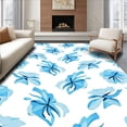 thumbnail image 1 of ODIKA 4'x6' Machine Washable Non-Slip Area Rug, Abstract Cloudburst Interlocking with Subtle Accents High Traffic Rug with Pad, Blue, 534829, 1 of 8