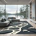 thumbnail image 1 of ODIKA 4'x6' Machine Washable Non-Slip Area Rug, Abstract Dark Gray High Traffic Rug, Grey, 1305020, 1 of 7