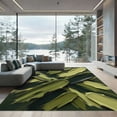 thumbnail image 1 of ODIKA 4'x6' Machine Washable Non-Slip Area Rug, Abstract Dark Green High Traffic Rug, Green, 1284495, 1 of 7