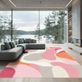 thumbnail image 1 of ODIKA 4'x6' Machine Washable Non-Slip Area Rug, Abstract Dusty Pink High Traffic Rug, Pink, 1058504, 1 of 7