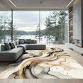 thumbnail image 1 of ODIKA 4'x6' Machine Washable Non-Slip Area Rug, Abstract Gray High Traffic Rug, Gray, 981462, 1 of 7