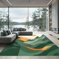 thumbnail image 1 of ODIKA 4'x6' Machine Washable Non-Slip Area Rug, Abstract Green High Traffic Rug, Green, 1070250, 1 of 7
