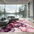 thumbnail image 1 of ODIKA 4'x6' Machine Washable Non-Slip Area Rug, Abstract Magenta High Traffic Rug, Pink, 1014816, 1 of 7