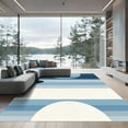 thumbnail image 1 of ODIKA 4'x6' Machine Washable Non-Slip Area Rug, Abstract Navy Blue High Traffic Rug, Blue, 1069978, 1 of 7