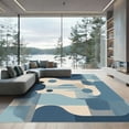 thumbnail image 1 of ODIKA 4'x6' Machine Washable Non-Slip Area Rug, Abstract Navy High Traffic Rug, Blue, 1056427, 1 of 7
