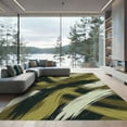 thumbnail image 1 of ODIKA 4'x6' Machine Washable Non-Slip Area Rug, Abstract Olive Green High Traffic Rug, Green, 1284502, 1 of 7