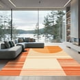 thumbnail image 1 of ODIKA 4'x6' Machine Washable Non-Slip Area Rug, Abstract Orange High Traffic Rug, Orange, 1058542, 1 of 7