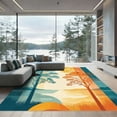 thumbnail image 1 of ODIKA 4'x6' Machine Washable Non-Slip Area Rug, Abstract Orange High Traffic Rug, Orange, 1077905, 1 of 7