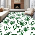 thumbnail image 1 of ODIKA 4'x6' Machine Washable Non-Slip Area Rug, Abstract Pine Needle Tree Skirt with Modern Minimalist Swirls High Traffic Rug with Pad, Green, 734010, 1 of 8
