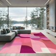 thumbnail image 1 of ODIKA 4'x6' Machine Washable Non-Slip Area Rug, Abstract Pink High Traffic Rug, Pink, 1038211, 1 of 7