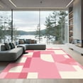 thumbnail image 1 of ODIKA 4'x6' Machine Washable Non-Slip Area Rug, Abstract Pink High Traffic Rug with Pad, Pink, 1058505, 1 of 8