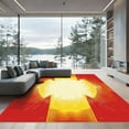 thumbnail image 1 of ODIKA 4'x6' Machine Washable Non-Slip Area Rug, Abstract Red High Traffic Rug, Red, 1070076, 1 of 7