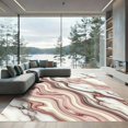 thumbnail image 1 of ODIKA 4'x6' Machine Washable Non-Slip Area Rug, Abstract White High Traffic Rug, White, 1162060, 1 of 7