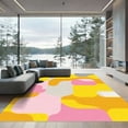 thumbnail image 1 of ODIKA 4'x6' Machine Washable Non-Slip Area Rug, Abstract Yellow High Traffic Rug, Yellow, 1058190, 1 of 7