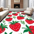 thumbnail image 1 of ODIKA 4'x6' Machine Washable Non-Slip Area Rug, Adorable Strawberry Jam Breakfast Delight Accessory High Traffic Rug, Red, 728788, 1 of 7
