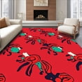 thumbnail image 1 of ODIKA 4'x6' Machine Washable Non-Slip Area Rug, Animal Embroidery Project with Complete Crafting Supplies High Traffic Rug with Pad, Red, 724945, 1 of 8