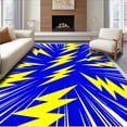 thumbnail image 1 of ODIKA 4'x6' Machine Washable Non-Slip Area Rug, Anime Inspired Lightning Bolt Design Youth High Traffic Rug, Blue, 700047, 1 of 7