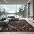 thumbnail image 1 of ODIKA 4'x6' Machine Washable Non-Slip Area Rug, Antique Burnt Orange High Traffic Rug, Grey, 1253568, 1 of 7