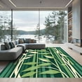 thumbnail image 1 of ODIKA 4x6 Machine Washable Non-Slip Area Rug, Asian Dark Green High Traffic Rug, Green, 1049295, 1 of 7