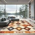 thumbnail image 1 of ODIKA 4'x6' Machine Washable Non-Slip Area Rug, Aztec Burnt Orange High Traffic Rug, Orange, 1052780, 1 of 7