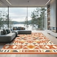 thumbnail image 1 of ODIKA 4'x6' Machine Washable Non-Slip Area Rug, Aztec Terracotta High Traffic Rug, Orange, 1085807, 1 of 7