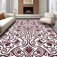 thumbnail image 1 of ODIKA 4'x6' Machine Washable Non-Slip Area Rug, Blossom Vine Intertwined Scrollwork High Traffic Rug, Brown, 614571, 1 of 7