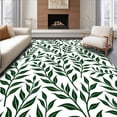thumbnail image 1 of ODIKA 4'x6' Machine Washable Non-Slip Area Rug, Botanical Leaf Vine with Natural High Traffic Rug with Pad, Green, 470072, 1 of 8