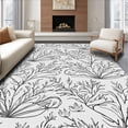 thumbnail image 1 of ODIKA 4'x6' Machine Washable Non-Slip Area Rug, Branching Tree Modern Nature Motif Artwork High Traffic Rug with Pad, Black, 498426, 1 of 8